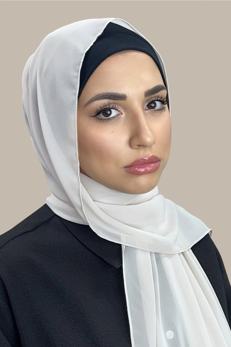 Luxury Chiffon Hijab-Ancient Ivory