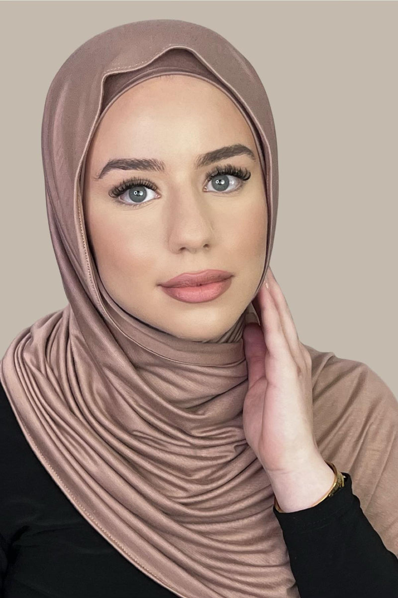 Premium Jersey Hijab-Pale Taupe