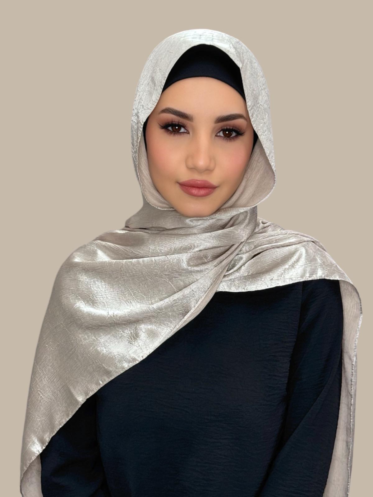 Classic Satin Hijab-Champagne