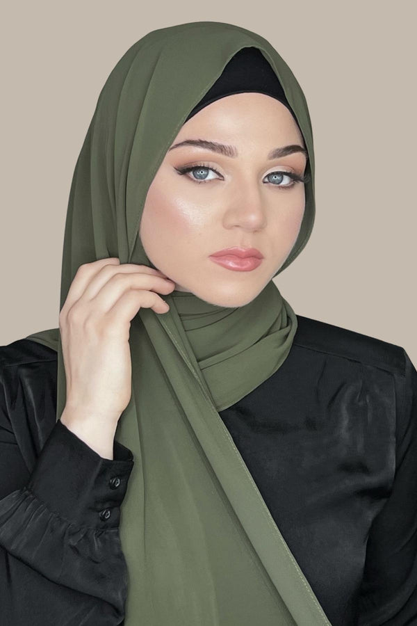 Luxury Chiffon Hijab-Seaweed