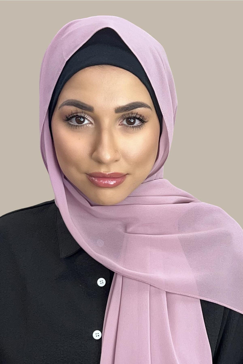 Classic Chiffon Hijab-Toasted Mauve