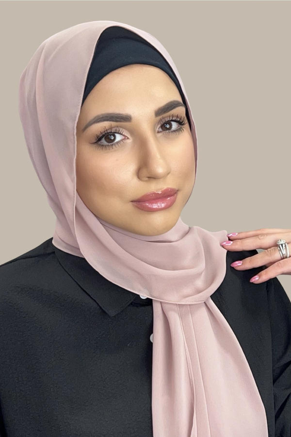 Luxury Chiffon Hijab-Pale Taupe