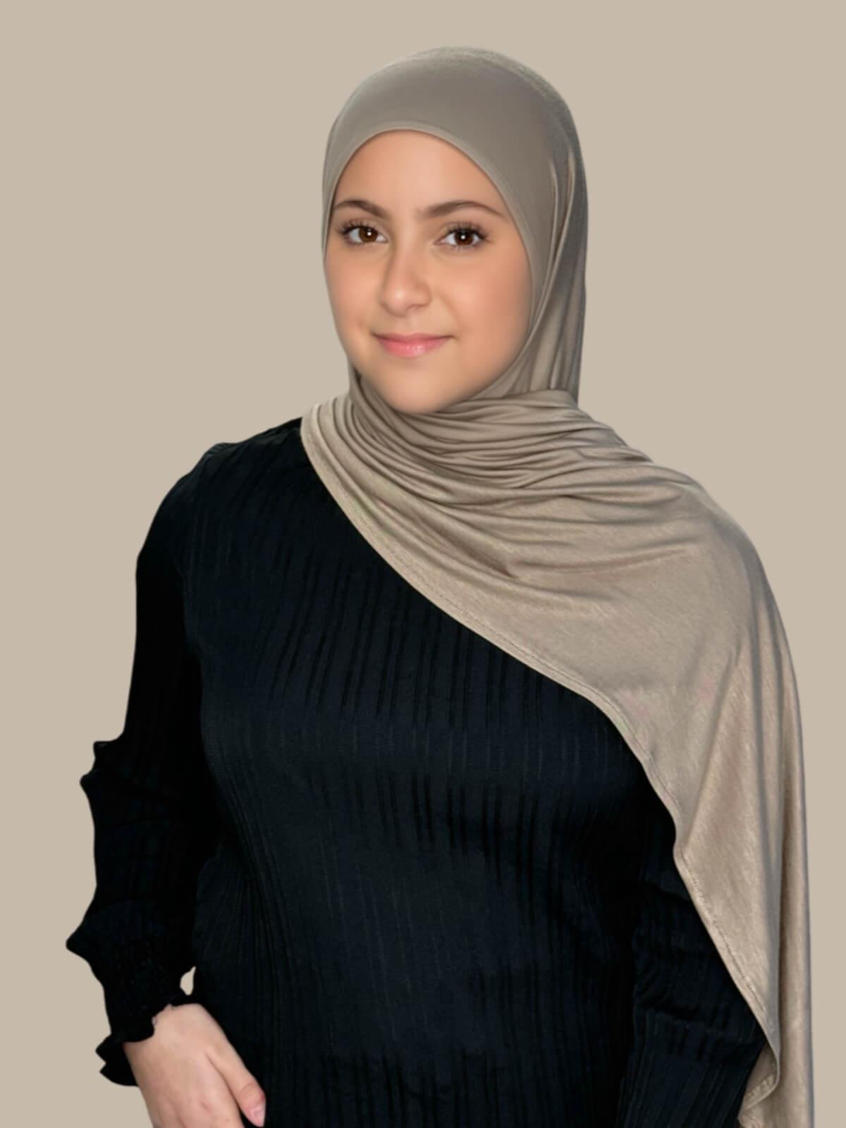 Modish Girl Pre-Sewn Jersey hijab-Desert