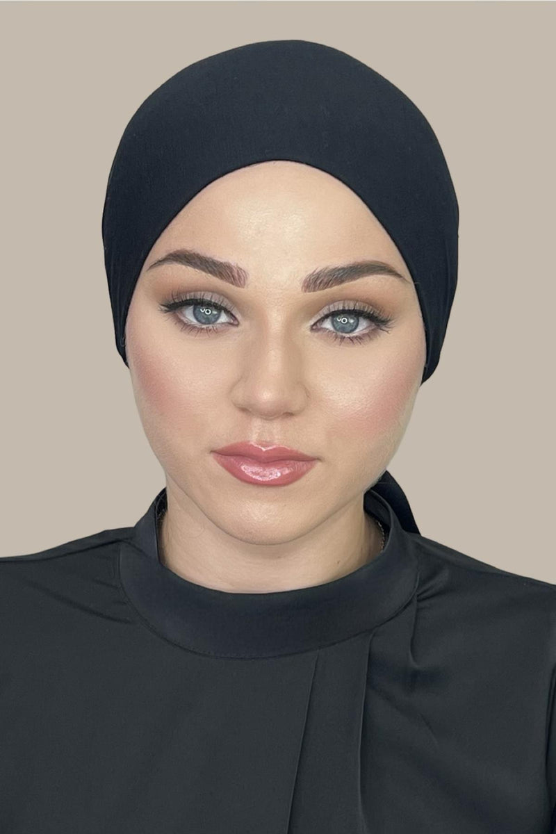 Tie Back UnderScarf-Black
