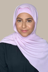 Modish Girl Matching Chiffon Hijab Set-Cotton Candy