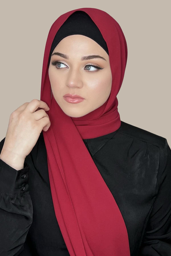 Classic Chiffon Hijab-Wine