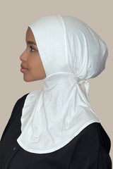 Premium Jersey Full coverage Tie Back underscarf-Off White