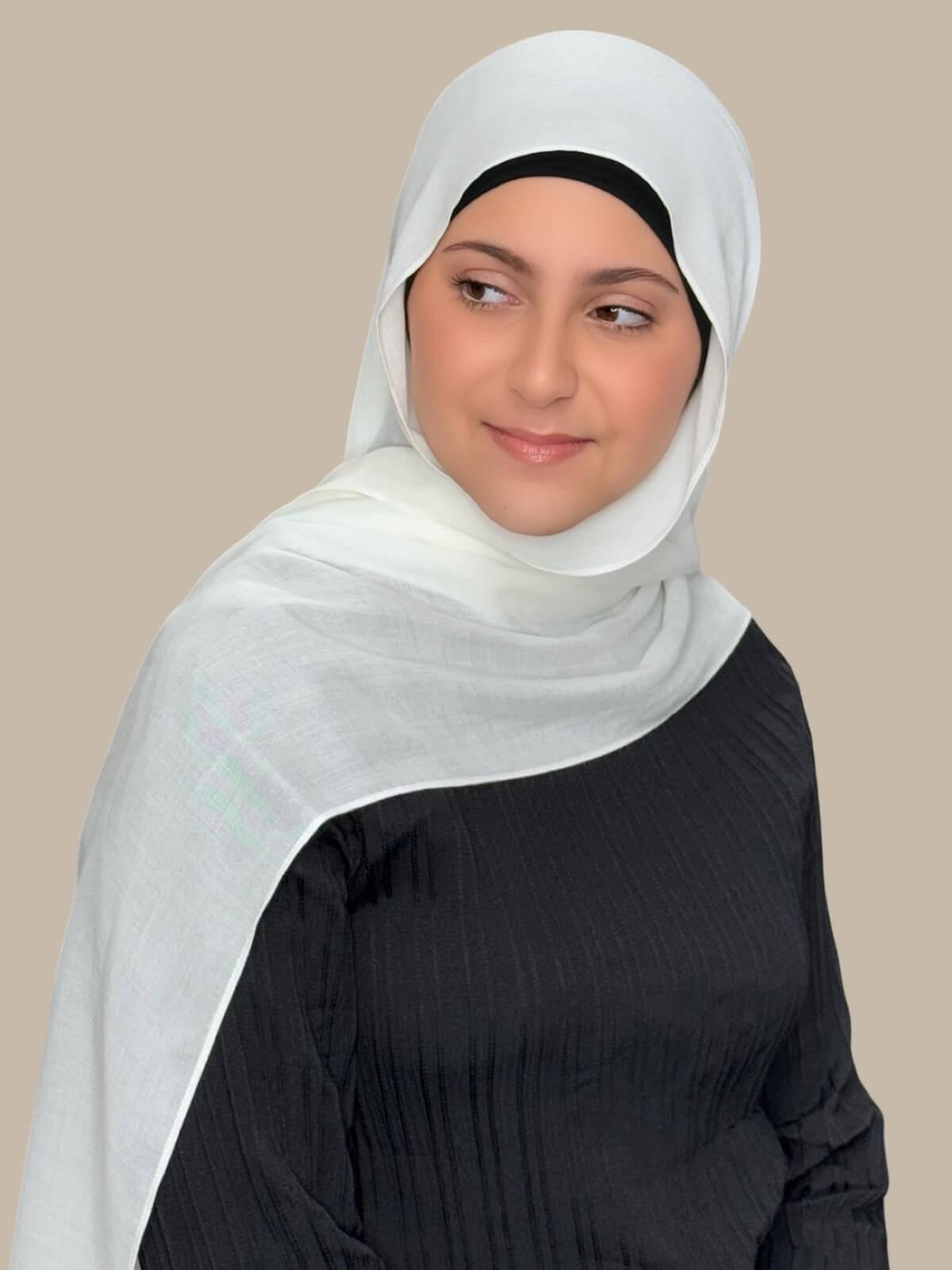 Modish Girl Cotton Modal Hijab-Porcelain