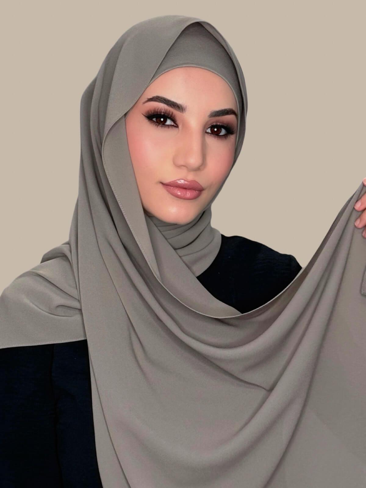 Matching Chiffon Hijab Set-Truffle
