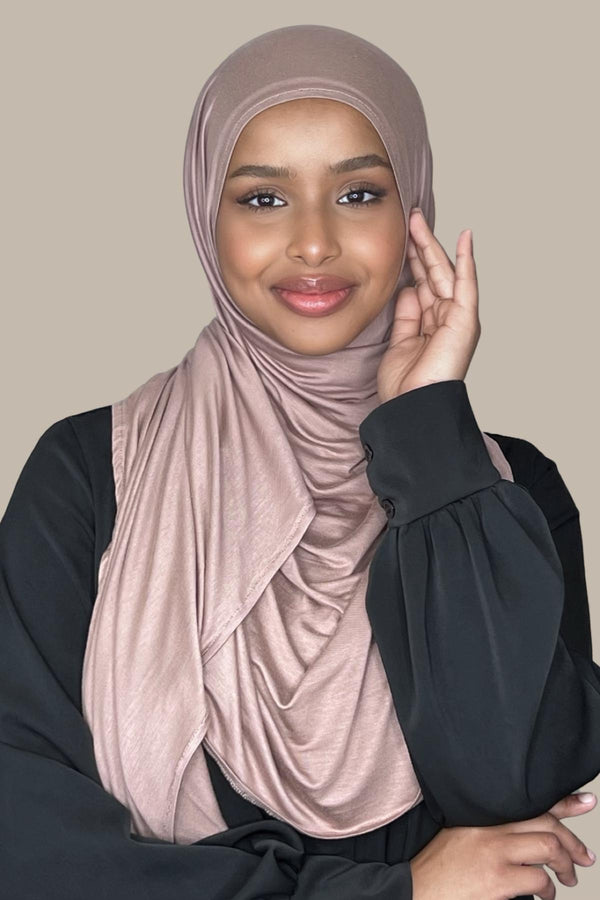Instant Premium Jersey Hijab-Pale Taupe