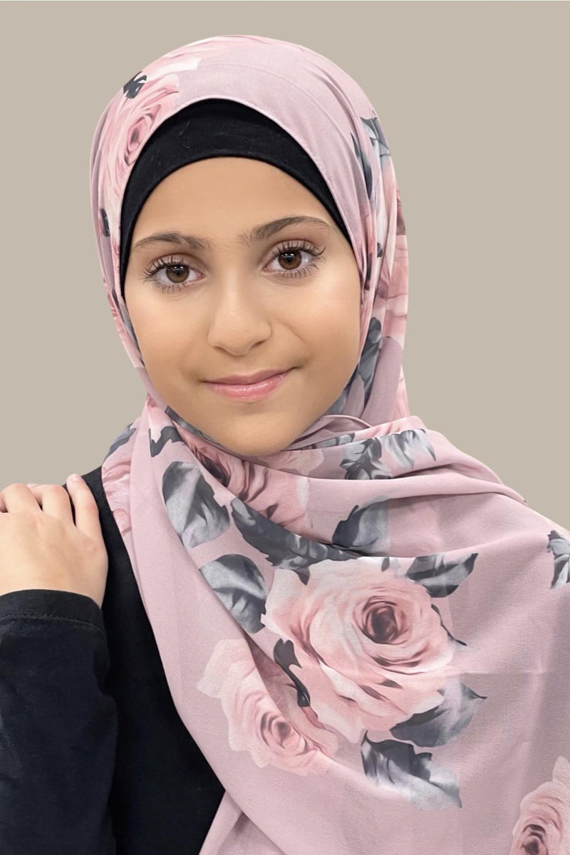 Modish Girl Hijab-Neutral Rosette