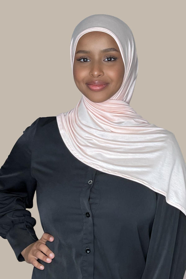 Instant Premium Jersey Hijab-Pearl