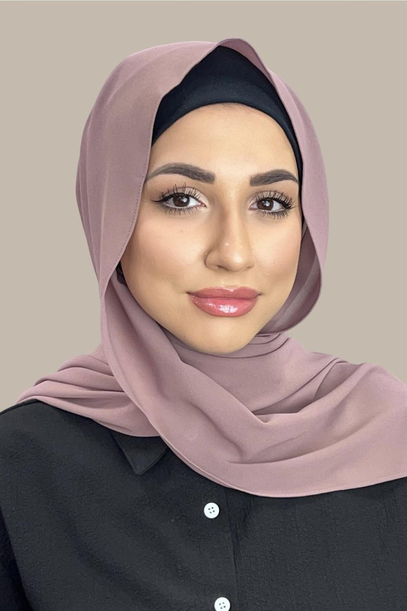 Classic Chiffon Hijab-Rose Taupe
