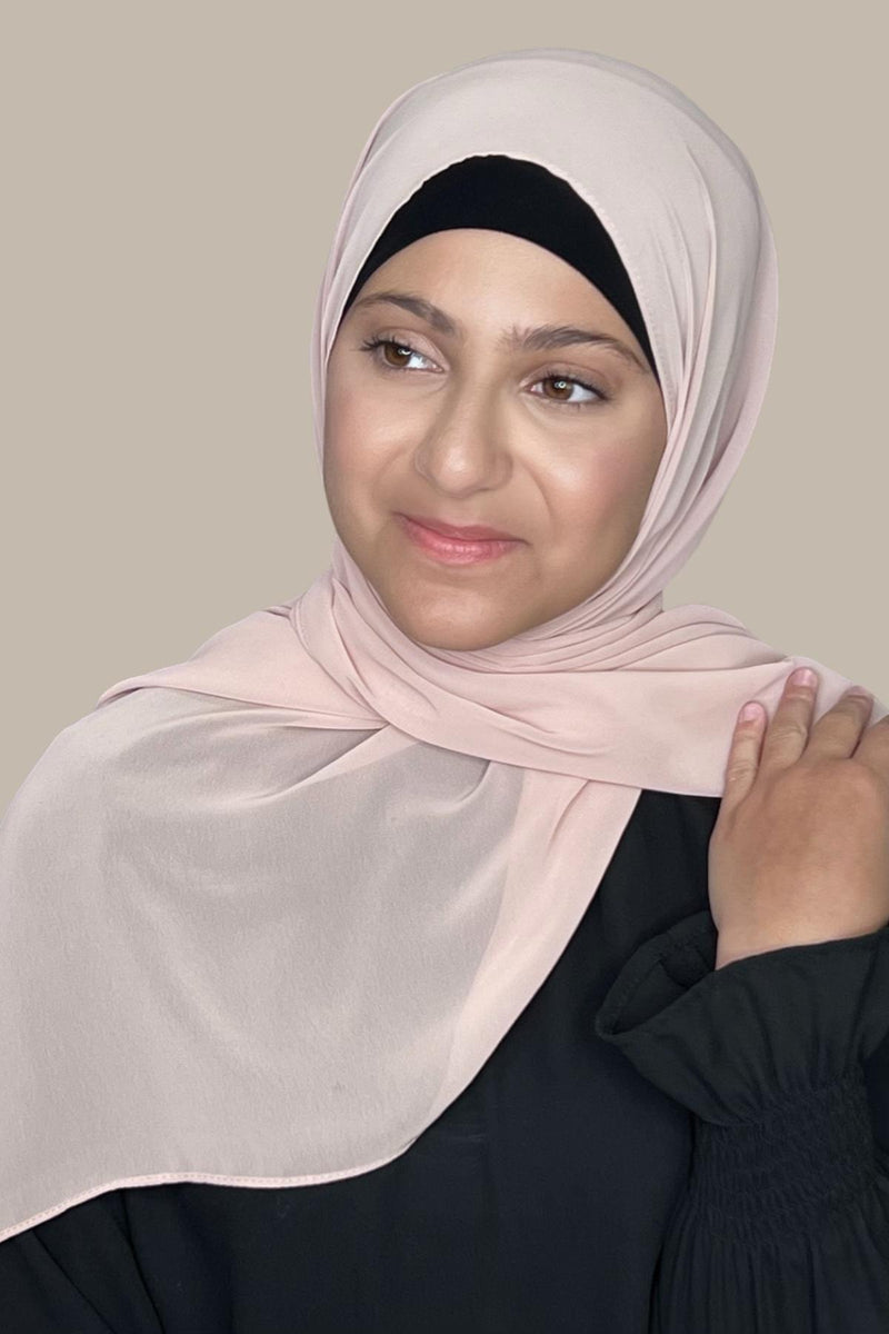 Modish Girl Luxury Chiffon Hijab-Pearl
