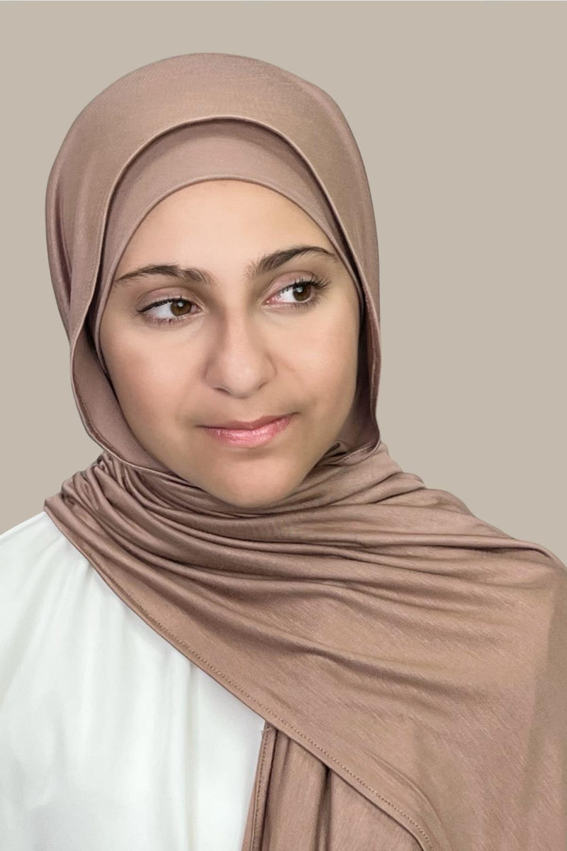 Modish Girl Premium Jersey hijab-Pale Taupe