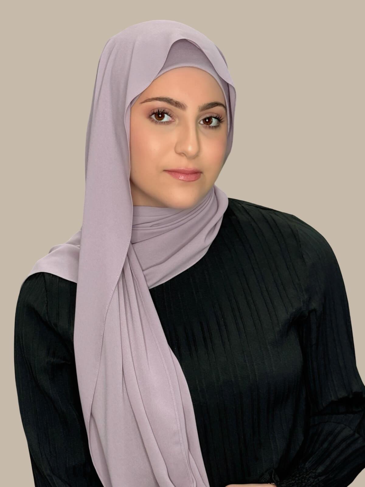 Modish Girl Matching Chiffon Hijab Set-Barely Mauve