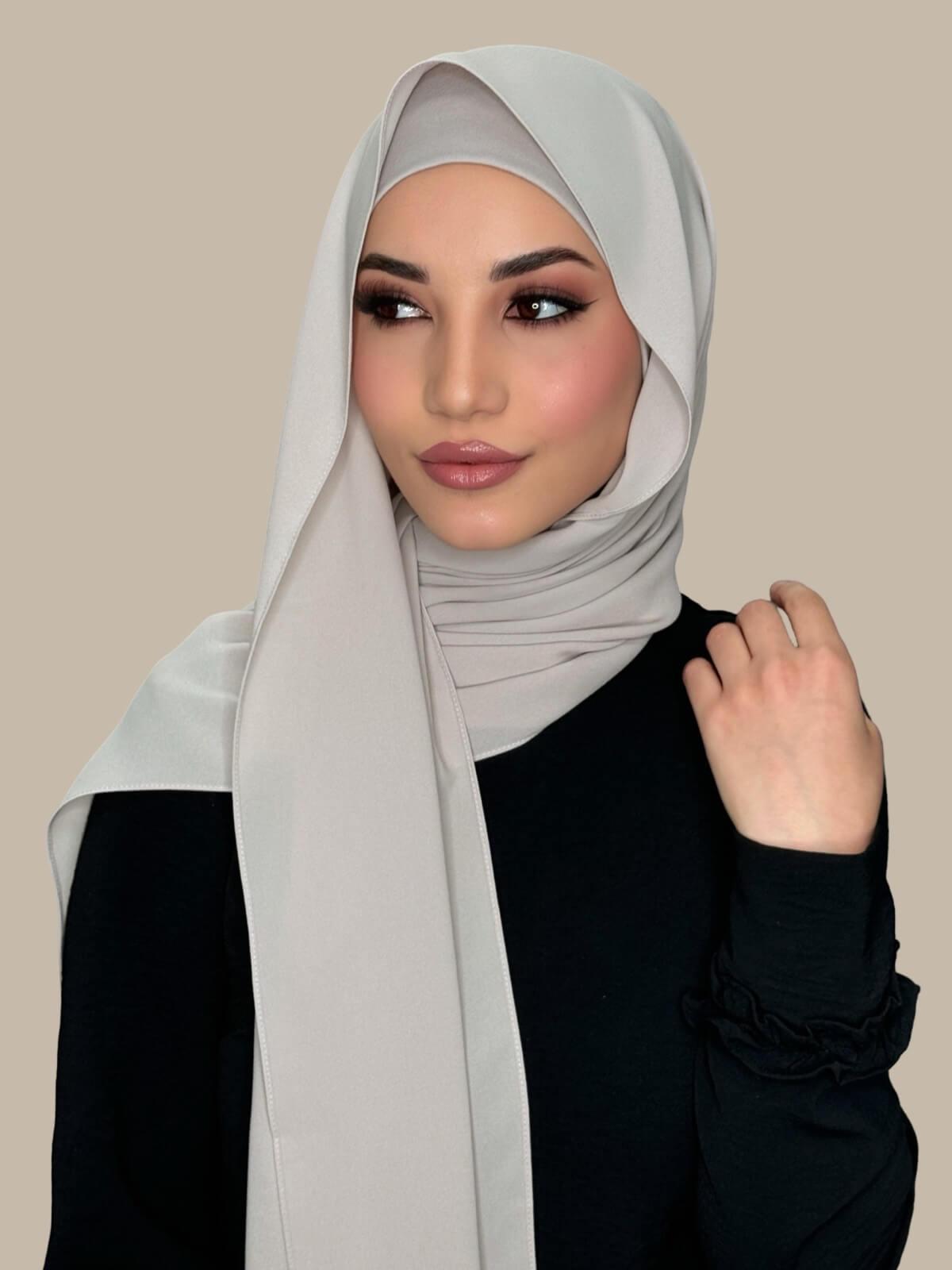 Matching Chiffon Hijab Set-Misty Lilac