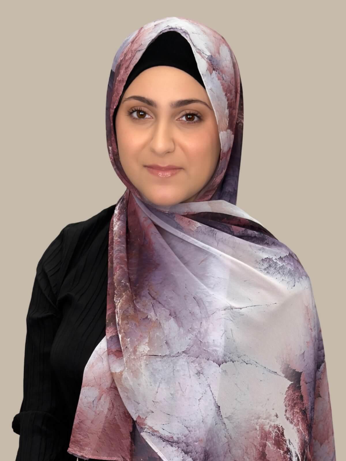 Modish Girl Printed Chiffon Hijab- Muted Mirage