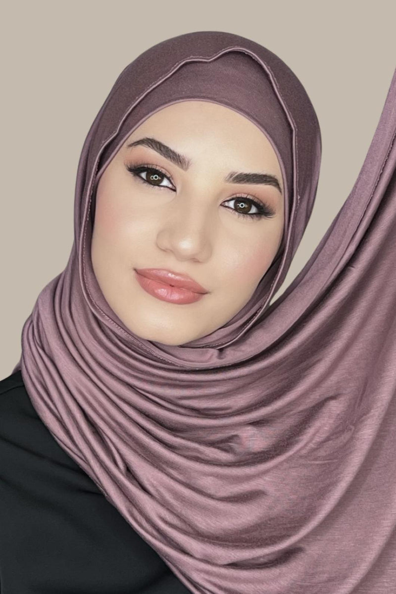 Premium Jersey Hijab-Rose Taupe