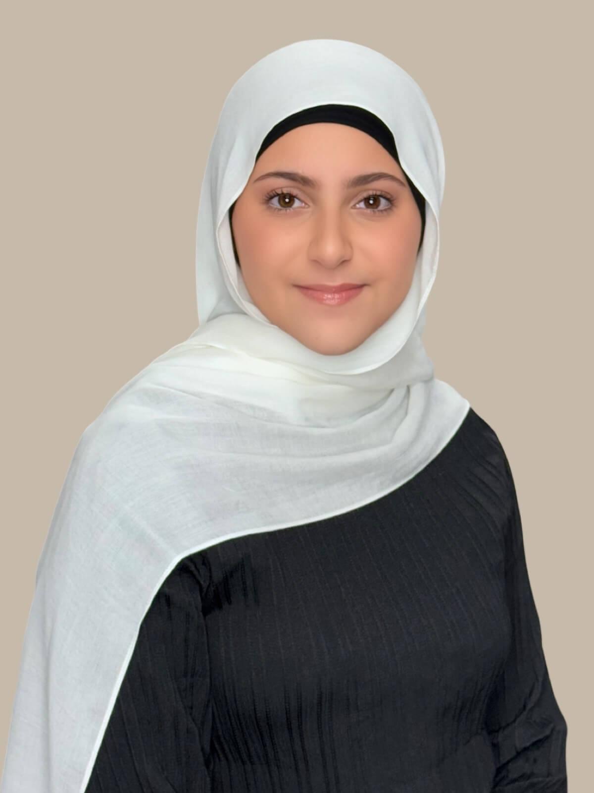 Modish Girl Cotton Modal Hijab-Porcelain