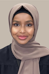 Luxury Chiffon Hijab-Chestnut Brown