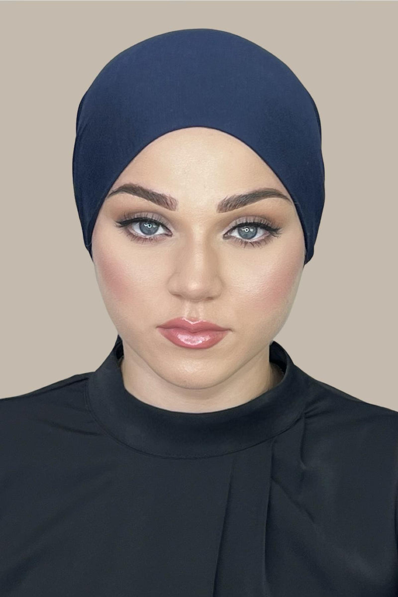 Tie Back UnderScarf-Navy