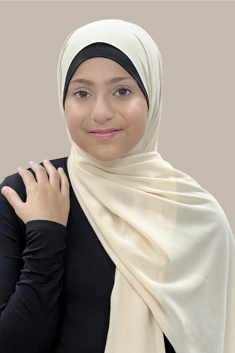 Modish Girl Classic Chiffon Hijab-Frosted Almond