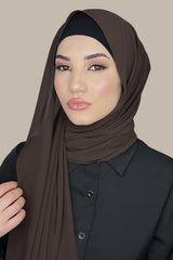Luxury Chiffon Hijab-Brown