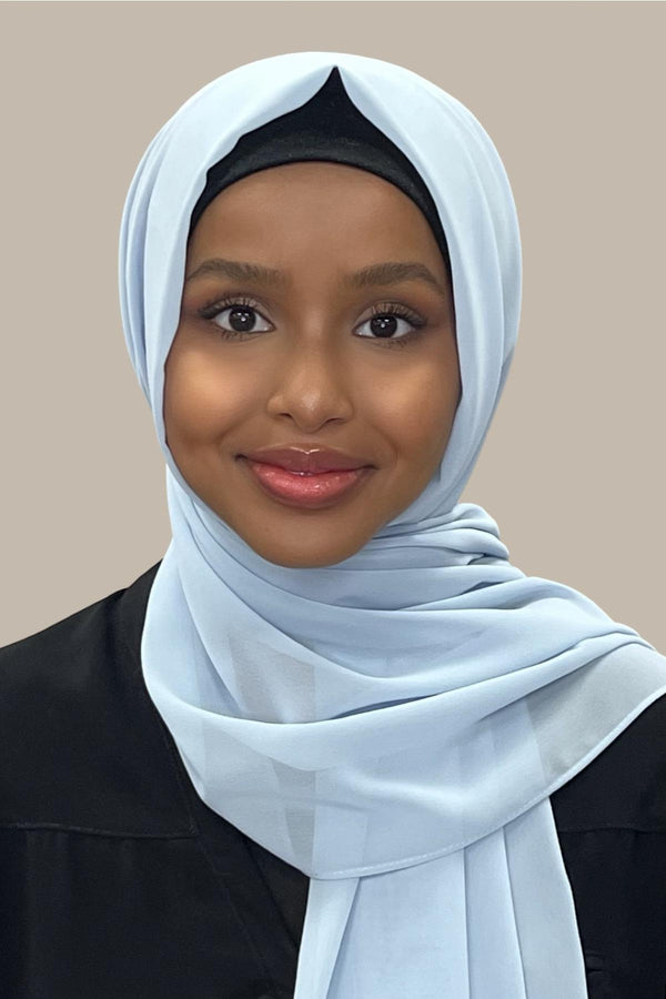 Luxury Chiffon Hijab-Powder Blue
