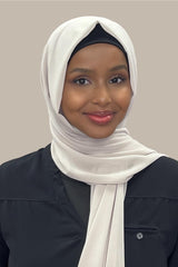 Luxury Chiffon Hijab-Ivory