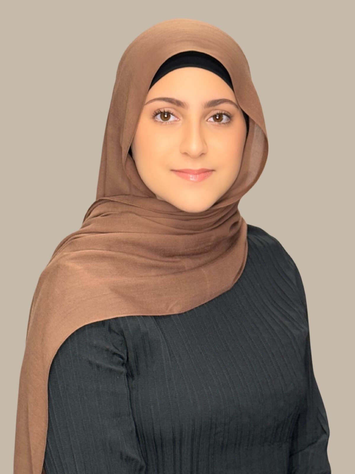 Modish Girl Cotton Modal Hijab-Golden Walnut