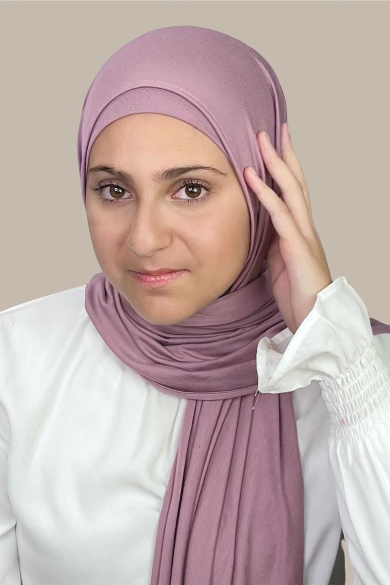 Modish Girl Premium Jersey Hijab-Khaki Rose