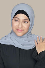 Modish Girl luxury chiffon Hijab-Gravity Grey