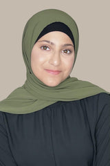 Modish Girl Luxury Chiffon Hijab-Seaweed Green