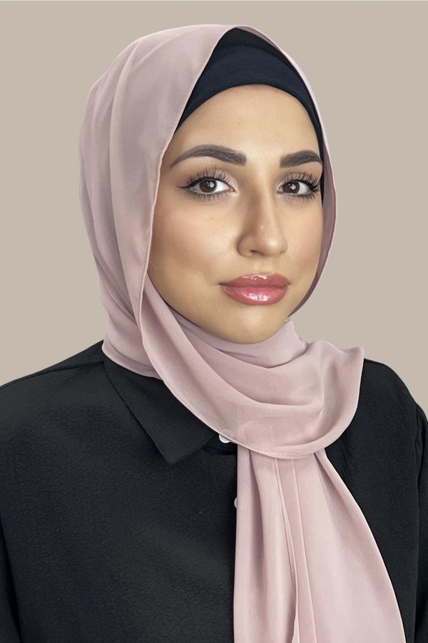 Luxury Chiffon Hijab-Pale Taupe