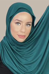 Premium Jersey Hijab-Pine Green