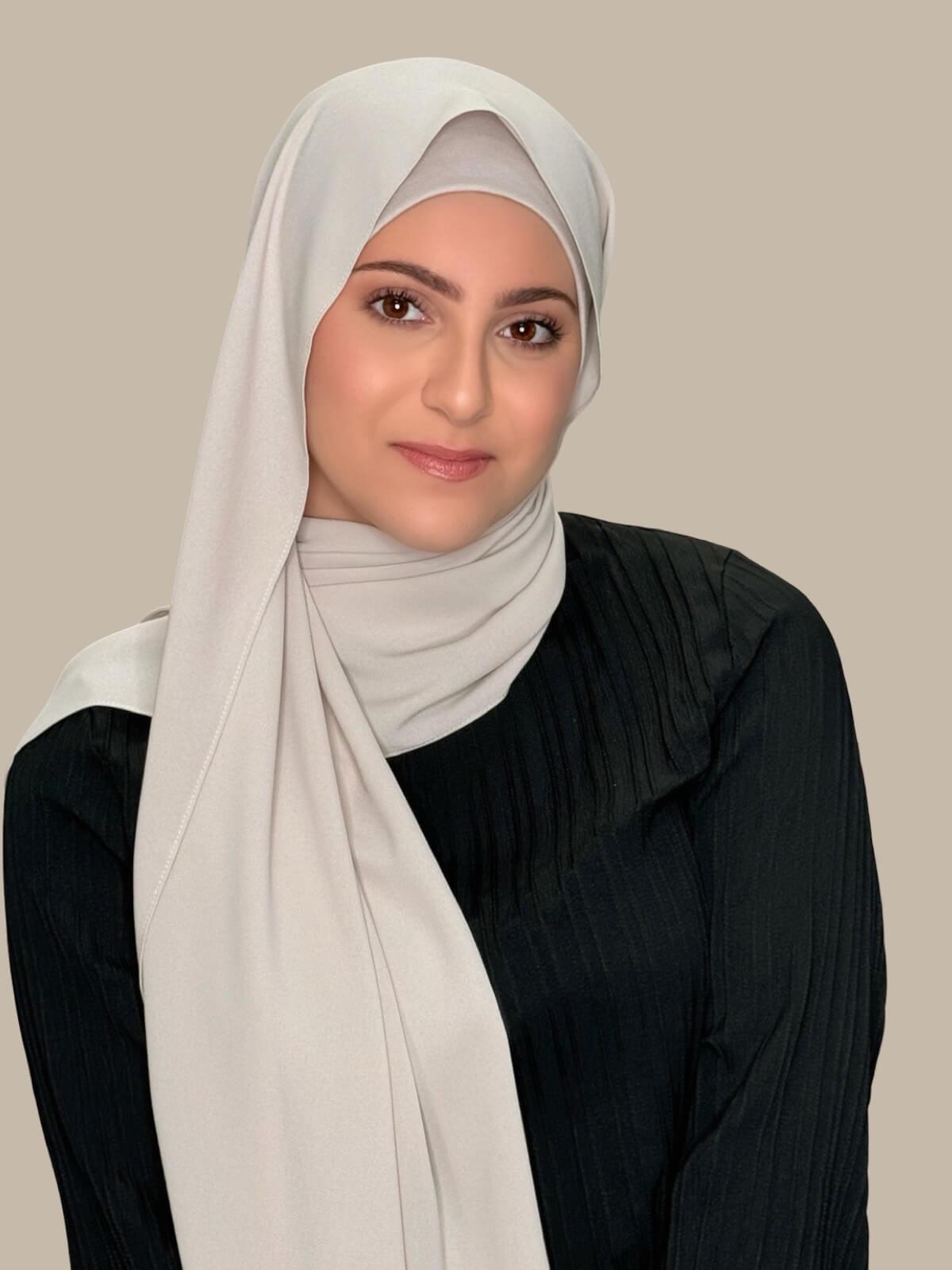 Modish Girl Matching Chiffon Hijab Set-Misty Lilac