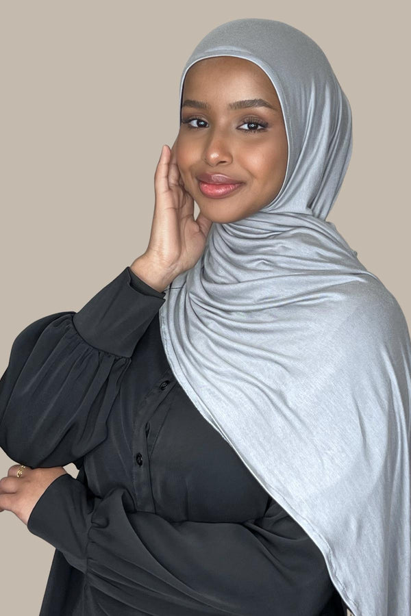 Instant Premium Jersey Hijab-Chic Grey