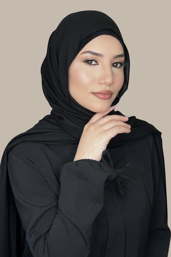 Cotton Modal Hijab-Black