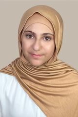 Modish Girl Premium Jersey Hijab-Honey