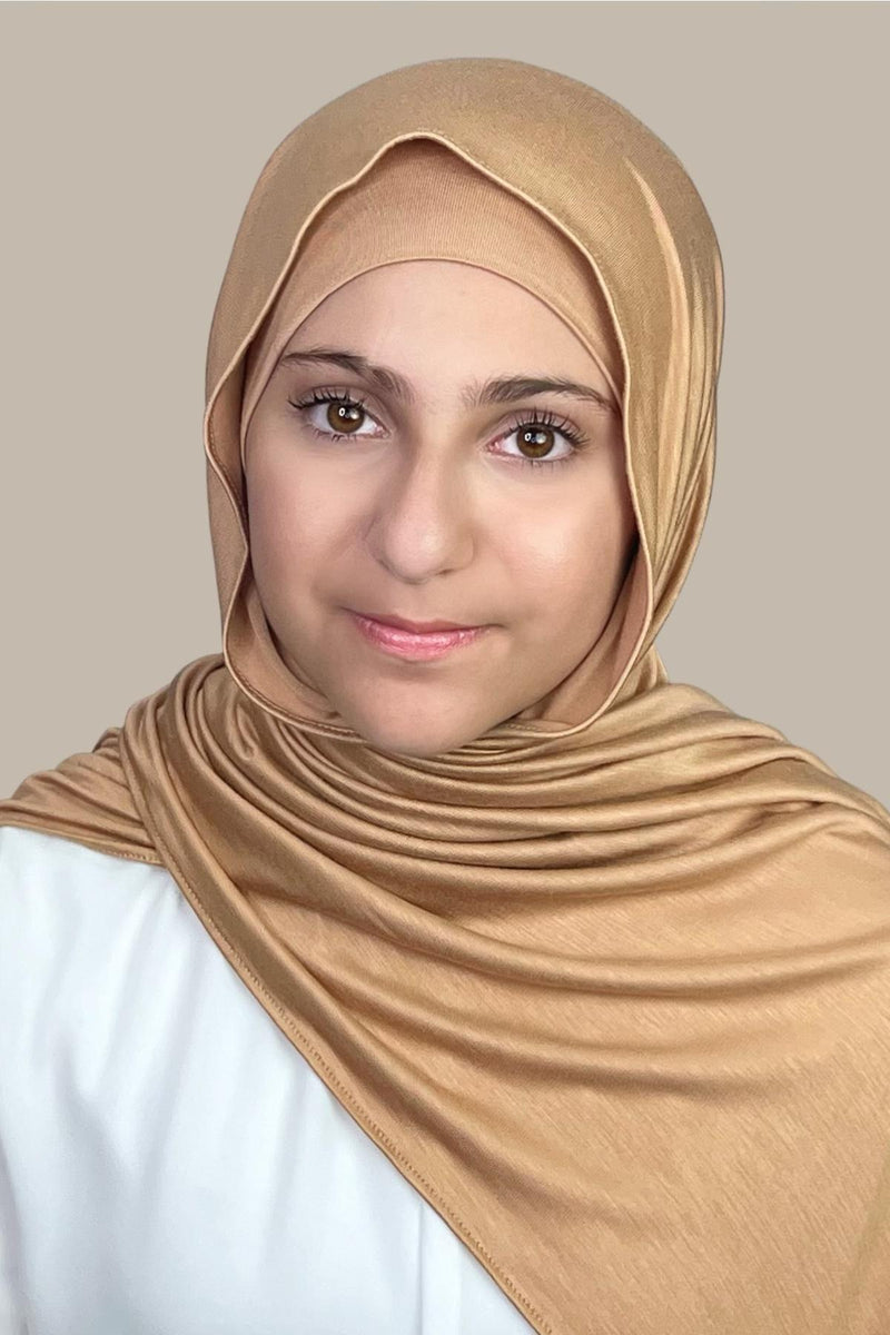 Modish Girl Premium Jersey Hijab-Honey