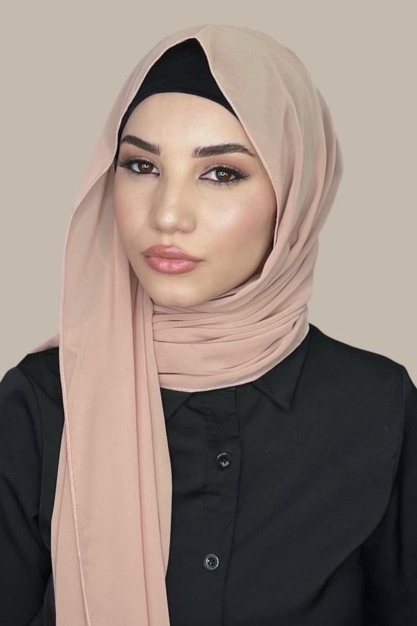 Luxury Chiffon Hijab-Warm Taupe