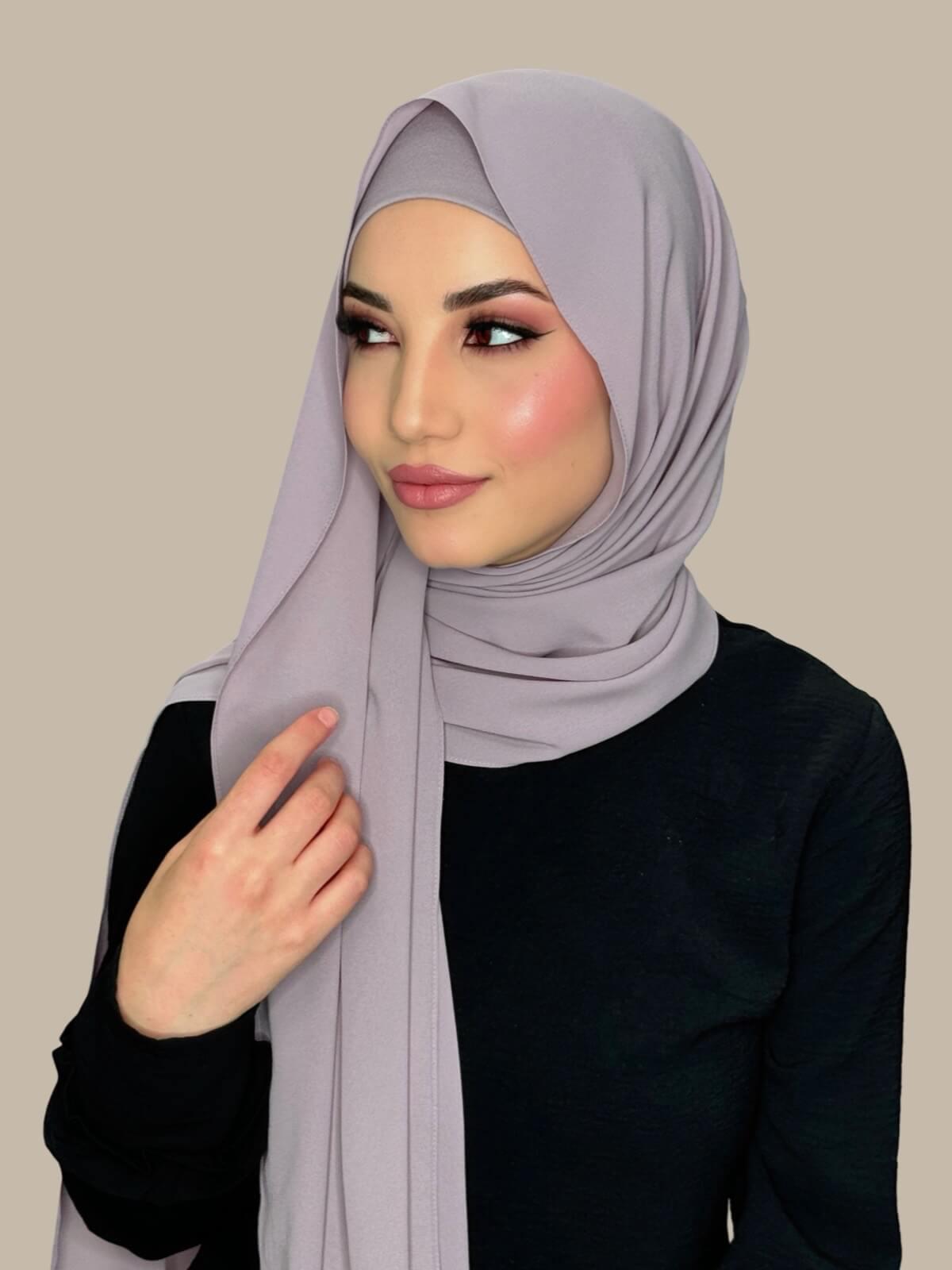 Matching Chiffon Hijab Set-Barely Mauve