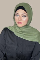 Cotton Modal Hijab-Olive