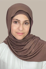 Modish Girl Premium Jersey Hijab-Mocha Brown