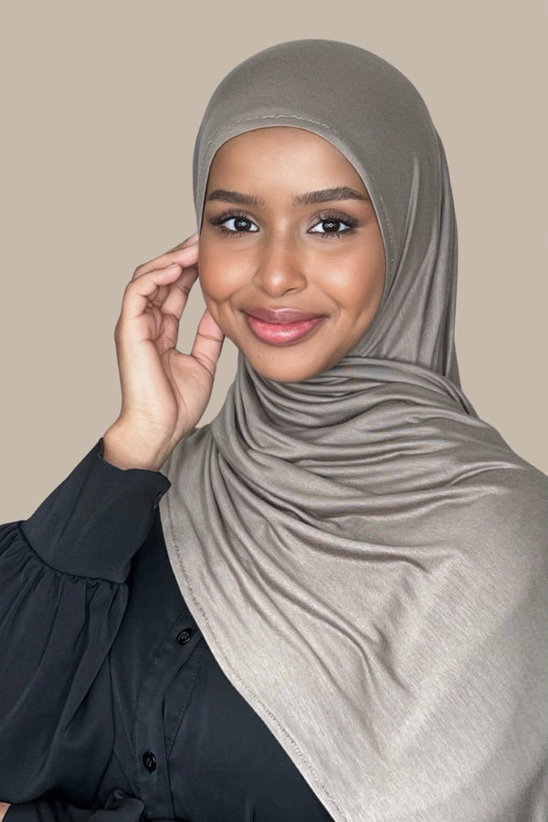 Pre-Sewn Jersey Hijab-Sandstone