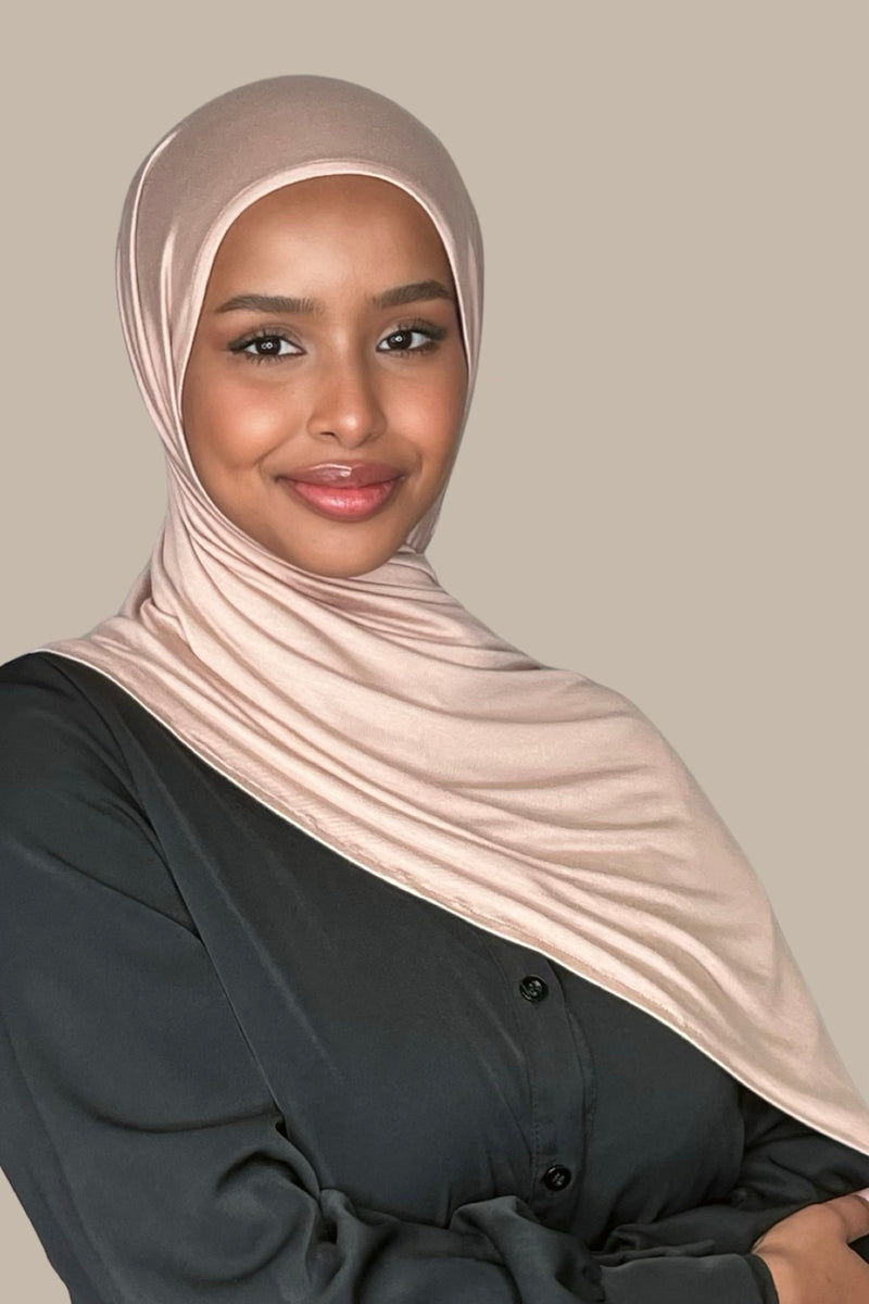 Pre-Sewn Jersey Hijab-Warm Taupe