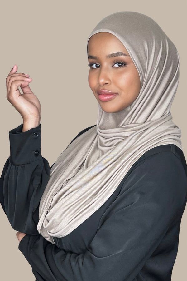 Pre-Sewn Jersey Hijab-Desert