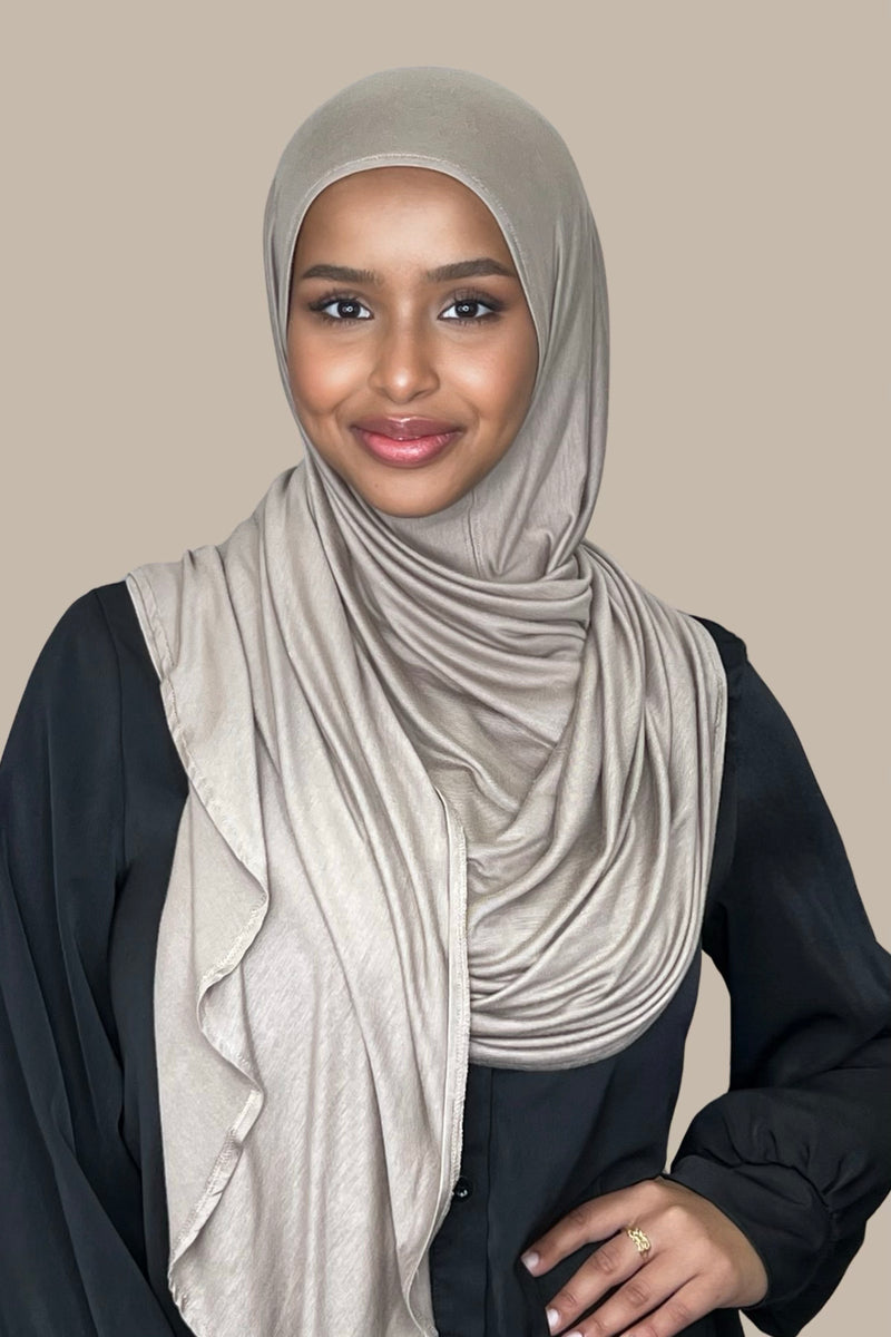 Pre-Sewn Jersey Hijab-Desert