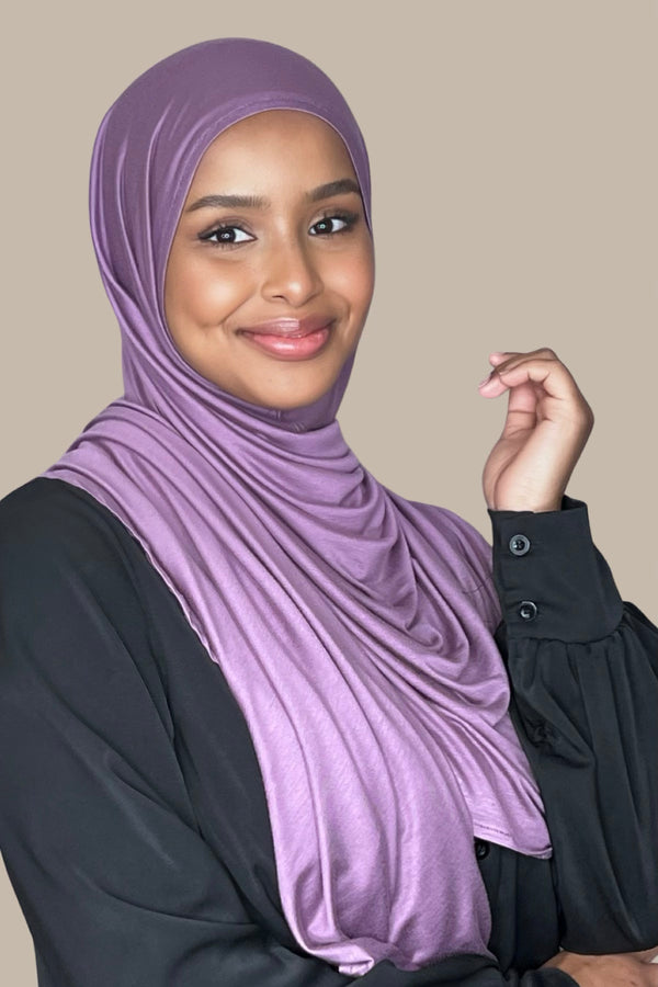 Pre-Sewn Jersey Hijab-Mauve Taupe